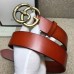 Gucci Leather belt with Double G buckle with snake cuir 458949