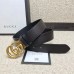 Gucci Reversible leather belt with Double G buckle 474350