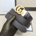 Gucci Reversible leather belt with Double G buckle 474350