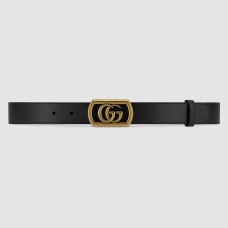 Gucci Belt with framed Double G buckle Black 575587