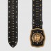 Gucci Leather belt with lion head buckle 587800