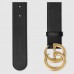 Gucci Leather belt with Double G buckle 1.5" width