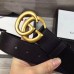 Gucci Leather belt with Double G buckle 1.5" width