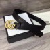 Gucci Leather belt with Double G buckle 1.5" width