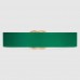 Gucci Leather belt with crystal Double G buckle ‎Emerald Green 600630