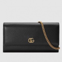 Gucci GG Marmont Leather Chain Wallet ‎546585 Black 2018