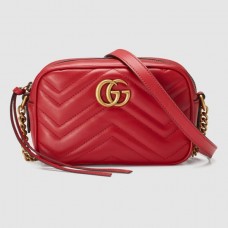 Gucci GG Marmont matelassé mini bag 448065 red