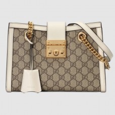 Gucci Padlock GG Small/Medium Shoulder Bag 479197 White 2018