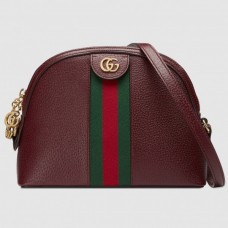 Gucci Web Ophidia Small Shoulder Bag 499621 Leather Burgundy 2019