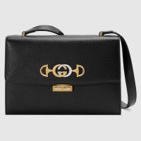 Gucci Zumi Grainy Leather Small Shoulder Bag 576338 Black 2019