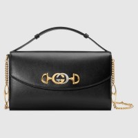 Gucci Zumi grainy leather small shoulder bag 576388 black