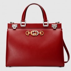 Gucci Zumi Smooth Leather Small Top Handle Bag 569712 Red 2019