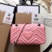 Gucci Pastel Pink GG Marmont Small Matelasse Shoulder Bag