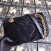 Gucci Black GG Marmont Mini Velvet Shoulder Bag