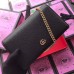 Gucci Black GG Marmont Leather Chain Mini Bag