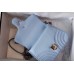 Gucci GG Marmont Mini Top Handle Bag In Pastel Blue Leather