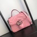 Gucci GG Marmont Mini Top Handle Bag In Pastel Pink Leather