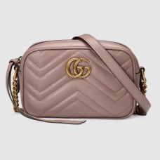 Gucci Dusty Pink GG Marmont Matelasse Mini Bag