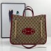 Gucci 623695 Gucci 1955 Horsebit large tote bag in Original GG canvas With Red Leather