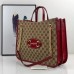 Gucci 623695 Gucci 1955 Horsebit large tote bag in Original GG canvas With Red Leather