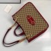 Gucci 623695 Gucci 1955 Horsebit large tote bag in Original GG canvas With Red Leather