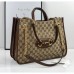 GUCCI 1955 HORSEBIT LARGE TOTE BAG IN ORIGINAL GG CANVAS