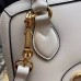 Gucci 1955 Horsebit Small Top Handle Bag In White Calfskin