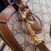 Gucci 1955 Horsebit Small Top Handle Bag In GG Supreme With Brown