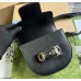 Gucci Black Leather Horsebit 1955 Mini Rounded Shoulder Bag