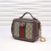 Gucci Ophidia GG Mini Shoulder Bag 602576 Brown Leather Trim