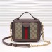 Gucci Ophidia GG Mini Shoulder Bag 602576 Brown Leather Trim