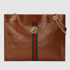 Gucci Brown Calfskin Rajah Large Tote Bag