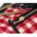 Gucci Rajah Large Tote Bag In White/Red Tweed