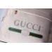 Gucci White Print Leather Logo Backpack