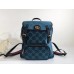 Gucci Blue Small GG Velvet Backpack