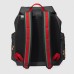 GUCCI TECHPACK BACKPACK WITH EMBROIDERY  BLACK TECHNO CANVAS