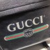 Gucci Vintage Logo Print Leather Backpack Bag 547834 Black