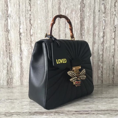 Gucci Queen Margaret Quilted Leather Backpack 476664 Black 2017