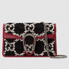 Gucci Dionysus Super Mini Bag In Black GG Tweed