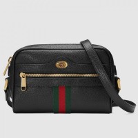 Gucci Ophidia Mini Bag In Black Leather