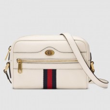 Gucci Ophidia Mini Bag In White Leather