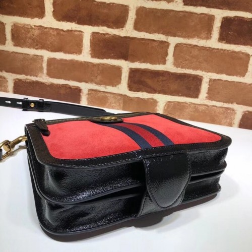 Gucci Ophidia Suede Saddle Bag 523658 Red 2018