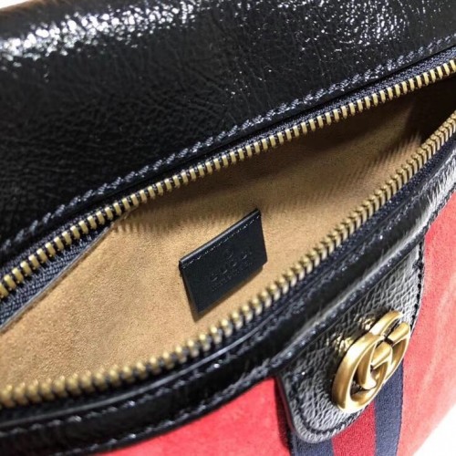 Gucci Ophidia Suede Saddle Bag 523658 Red 2018