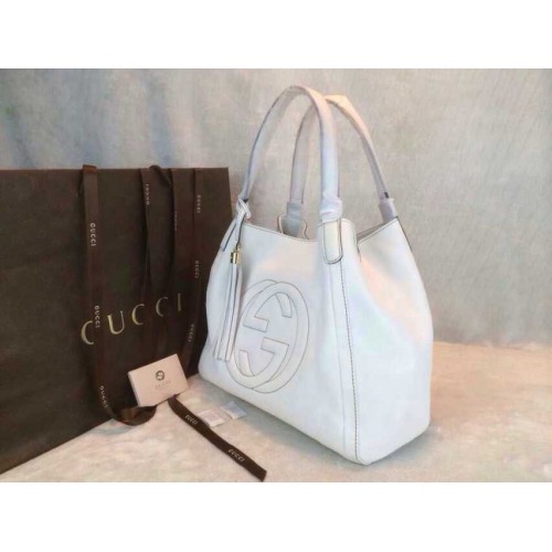 Gucci 282309 Medium Soho Shoulder Bag White