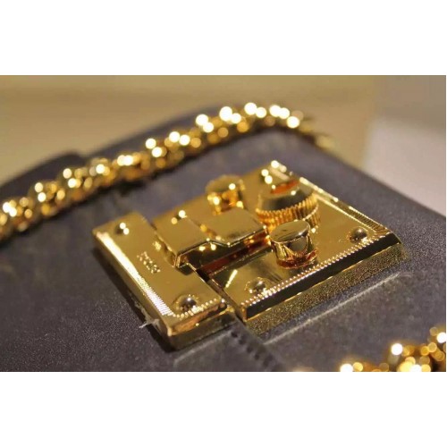 GUCCI PADLOCK LEATHER SHOULDER BAG AP00G BLACK LEATHER