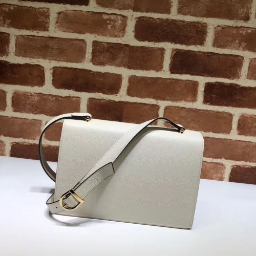 Gucci Zumi grainy leather small shoulder bag 576388 white