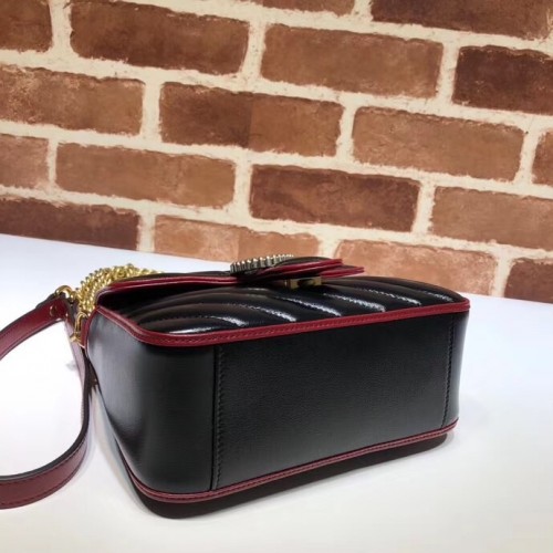 gg marmont mini top handle bag black