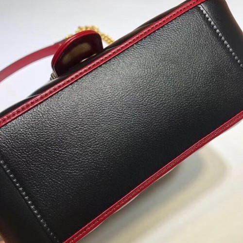 gg marmont mini top handle bag black