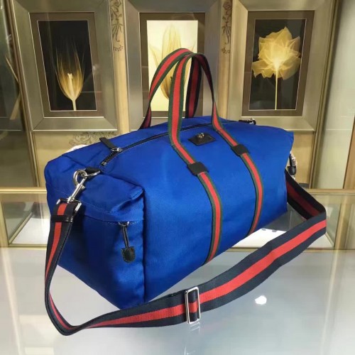 Gucci Technical Canvas CarryOn Duffle Bag 450983 Blue(KS741301)