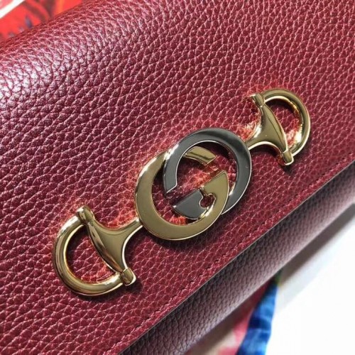 Gucci Zumi Grainy Leather Continental Wallet 573612 Burgundy 2019 ...
